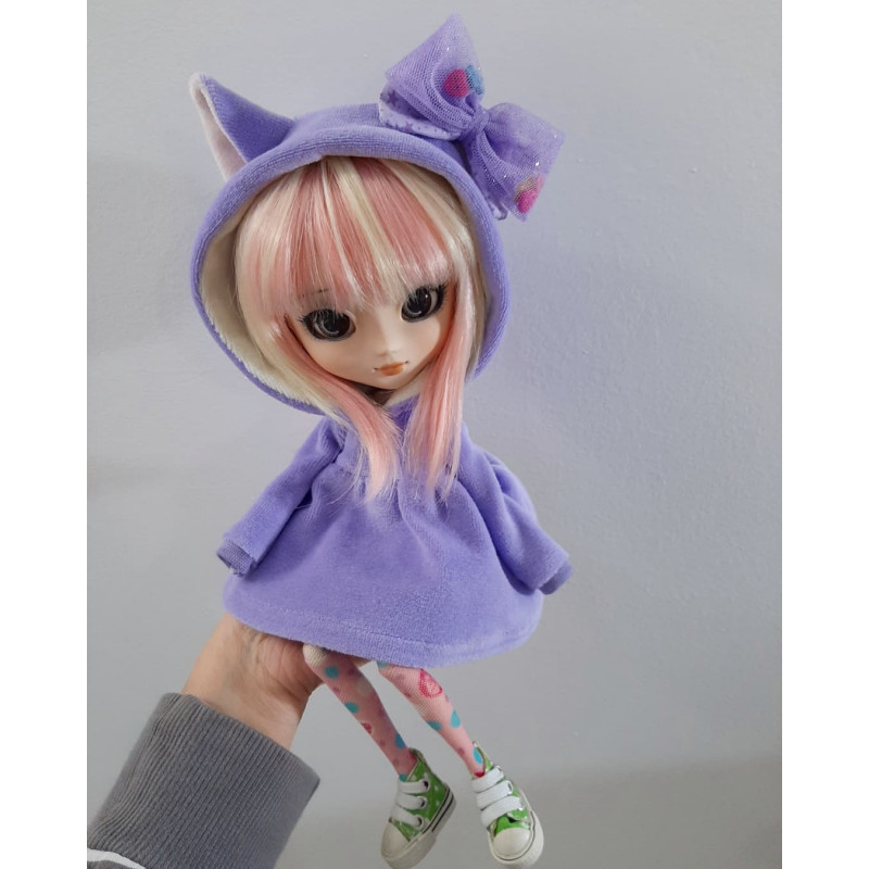 Robe kigurumi Chat violet