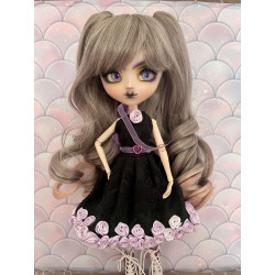 MIX wig a couette amovible Leeke RoyalGray et PinkCocktail
