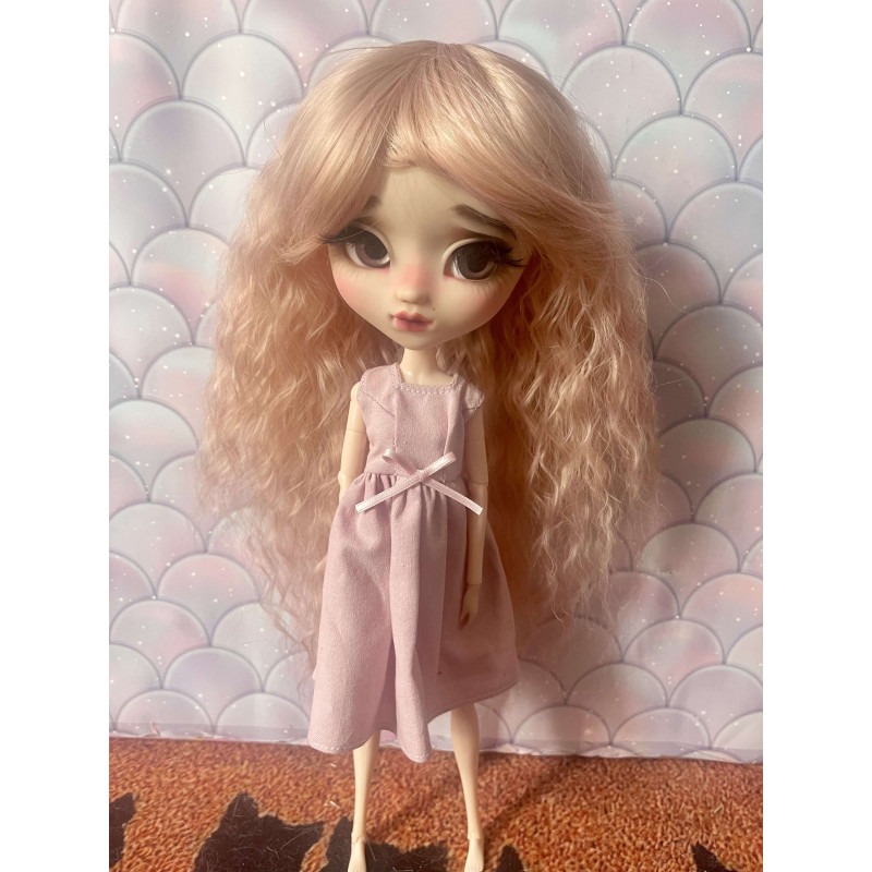 Wig Leeke Pinkcocktail courte ondulé