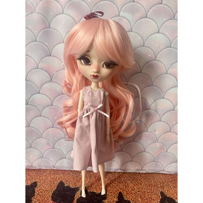 Wig Leeke PeachPink longue frange