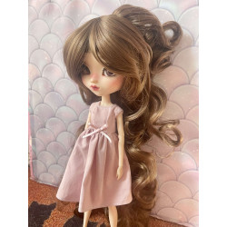 Wig Leeke Maroon queue de cheval bouclé