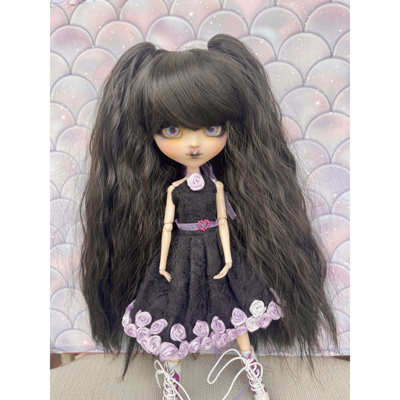 Wig Leeke a couette amovible ondulé NaturalBlack