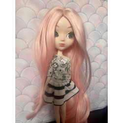 Wig Leeke PeachPink longue sans frange