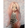 Wig Leeke PeachPink longue sans frange