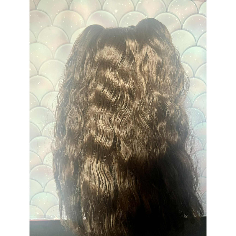 Wig Leeke a couette amovible ondulé ChocoBrown