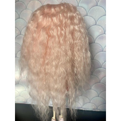 Wig Leeke PeachPink ondulé