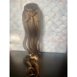 Wig Leeke ChocoBrown longue  à frange