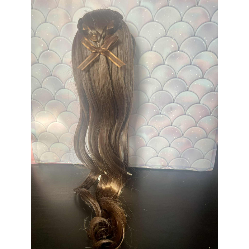Wig Leeke ChocoBrown longue  à frange