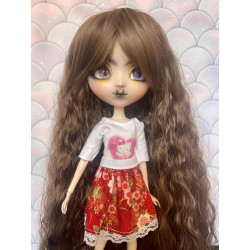 Wig Leeke  ondulé Maroon