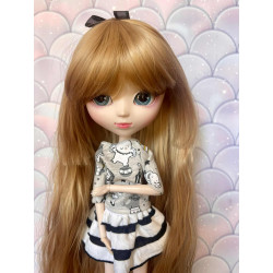 Wig Leeke SandyBrown ondulé petit noeud