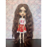 Wig Leeke ChocoBrown ondulé sans frange