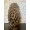 Wig Leeke ChocoBrown ondulé sans frange