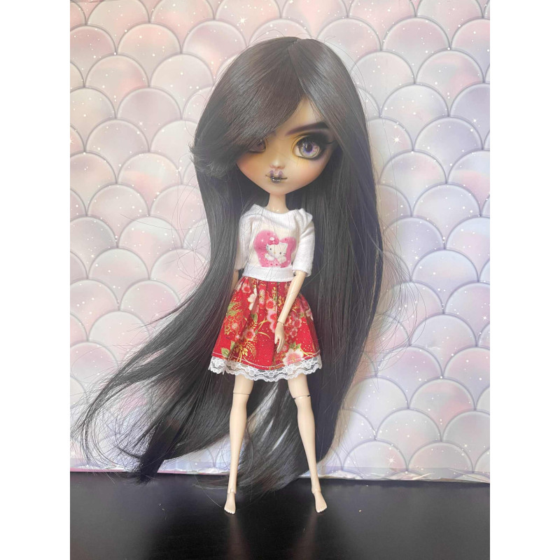 Wig Leeke NaturalBlack longue lisse