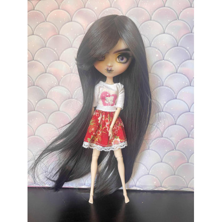 Wig Leeke NaturalBlack longue lisse