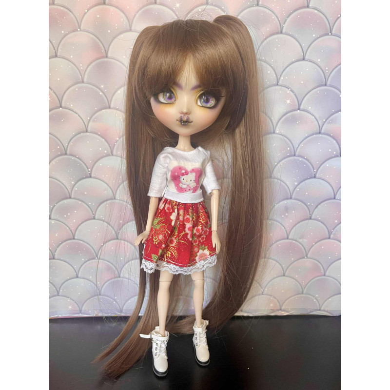 Wig Leeke a couette amovible Maroon