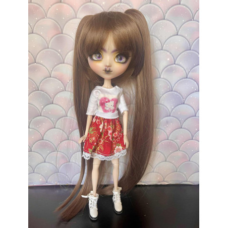 Wig Leeke a couette amovible Maroon