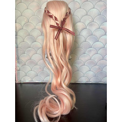 Wig Leeke PeachPink extra longue sans frange