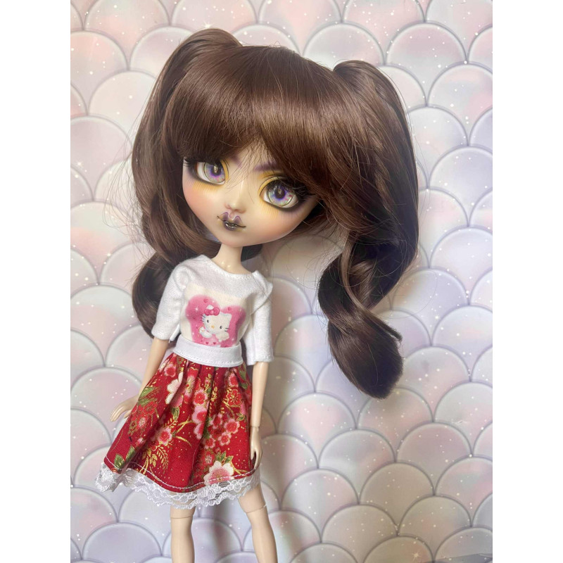 Wig Leeke a couette amovible courte ChocoBrown