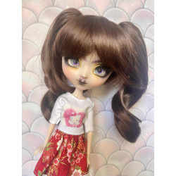 Wig Leeke a couette amovible courte ChocoBrown