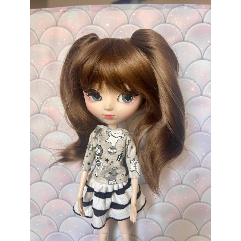 Wig Leeke a couette amovible courte Maroon