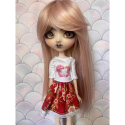 Wig Leeke PinkCocktail mi-longue lisse