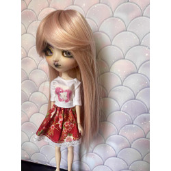 Wig Leeke PinkCocktail mi-longue lisse