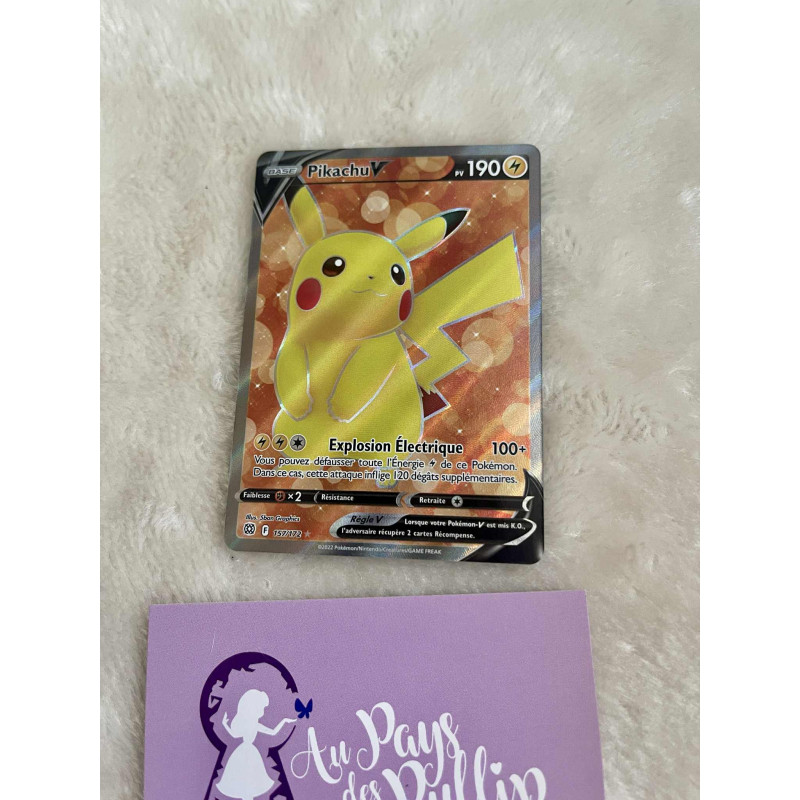 Carte Pokemon : Pikachu V BRS 157