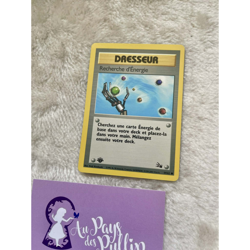 Carte Pokémon Recherche d’Énergie 59/62 - Fossile Edition 1