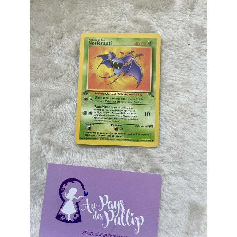 Carte Pokémon Nosferapti 57/62 - Fossile Edition 1