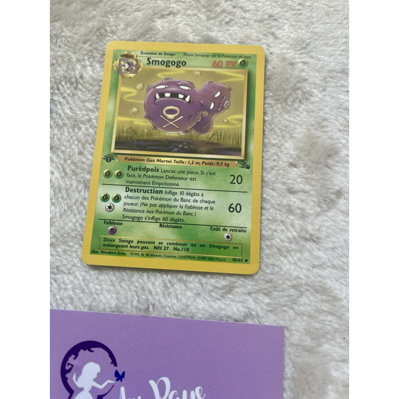 Carte Pokémon Smogogo 45/62 - Fossile Edition 1