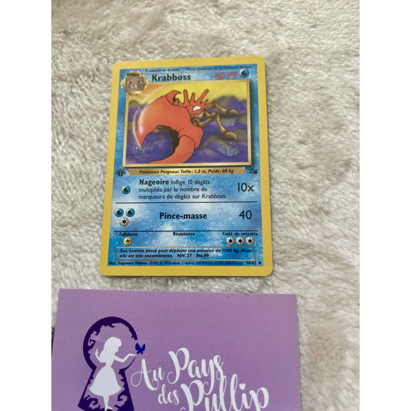 Carte Pokémon Krabboss 38/62 - Fossile Edition 1