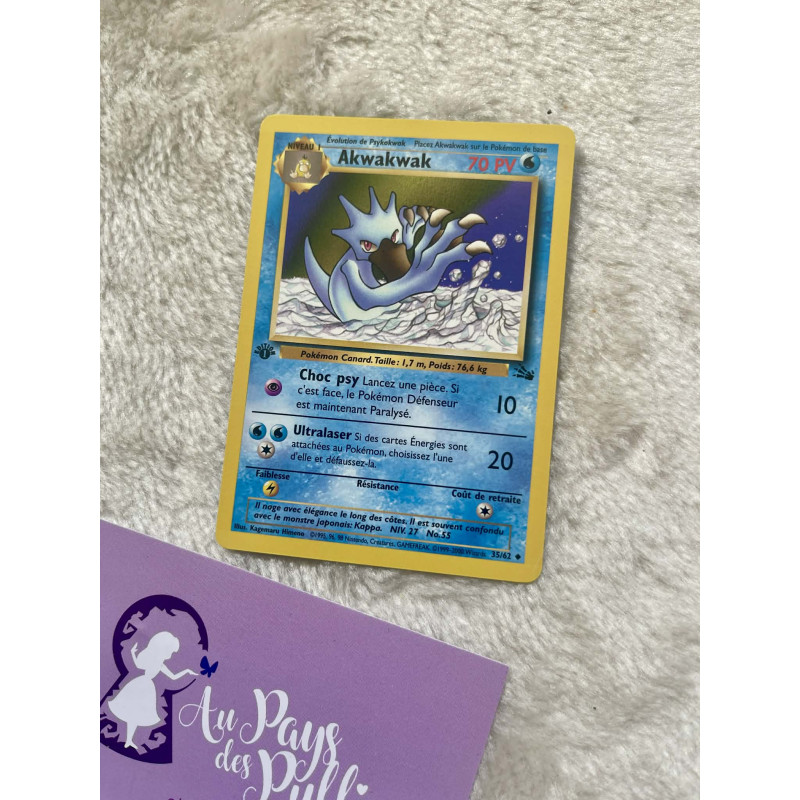 Carte Pokémon Akwakwak 35/62 - Fossile Edition 1