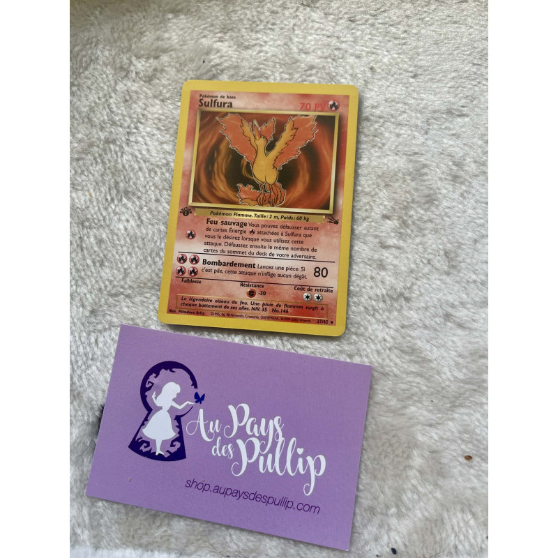 Carte Pokémon Sulfura 27/62 - Fossile Edition 1