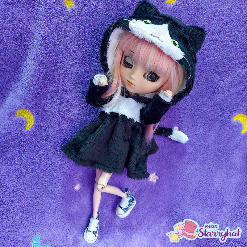 Robe kigurumi tuxedo cat