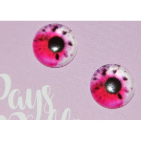 Eyechips pullip 12mm collection galaxy eyes Galaxy : rose et blanc