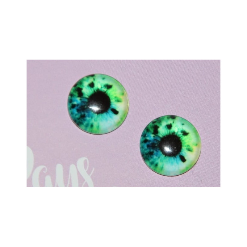 Eyechips pullip 12mm collection galaxy eyes Galaxy : vert et bleu